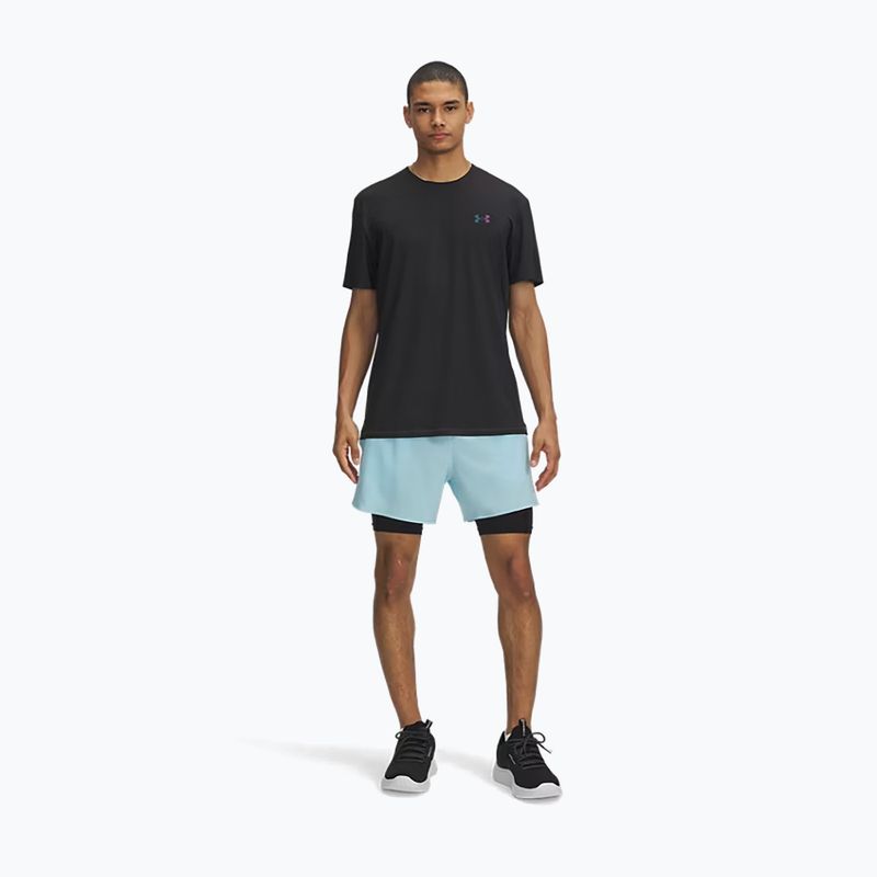 Men's shorts Under Armour Peak Woven 2in1 stream/black 2