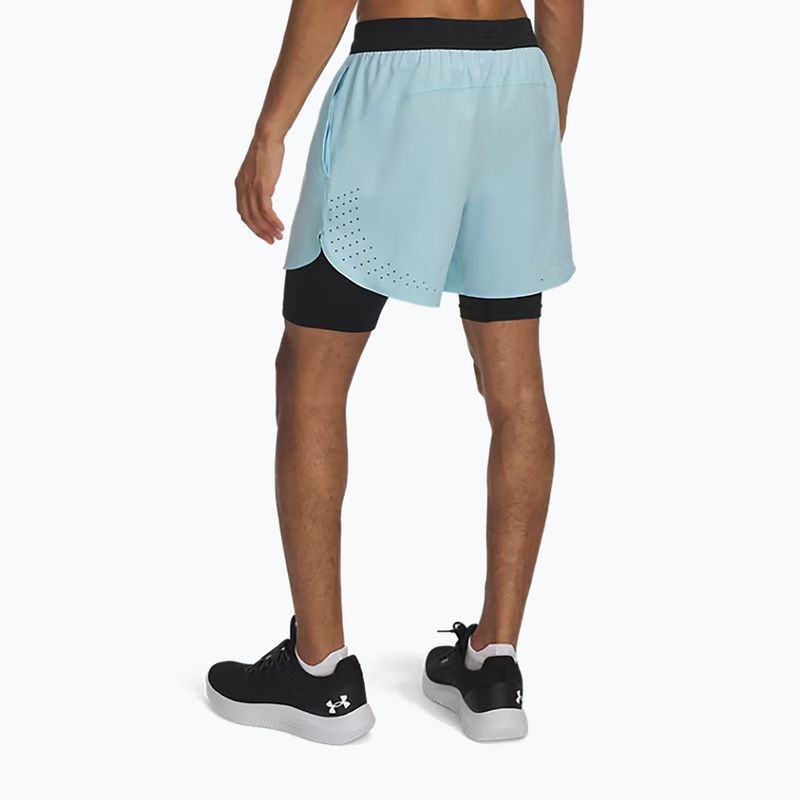 Men's shorts Under Armour Peak Woven 2in1 stream/black 3