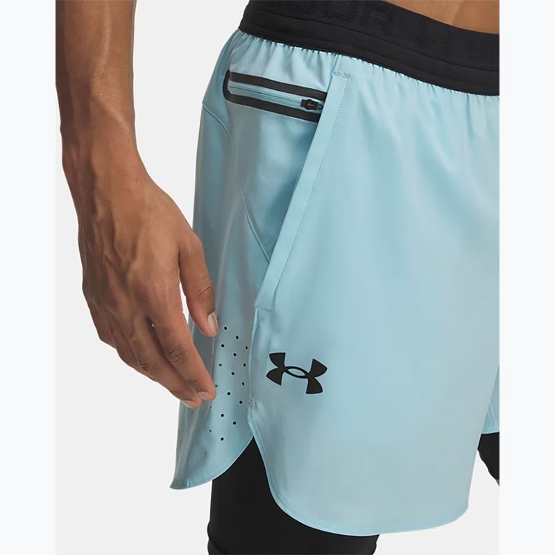 Men's shorts Under Armour Peak Woven 2in1 stream/black 4