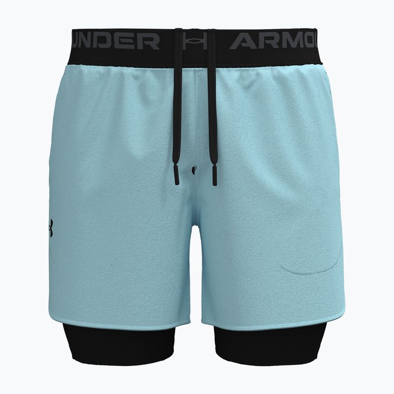 Men's shorts Under Armour Peak Woven 2in1 stream/black 5