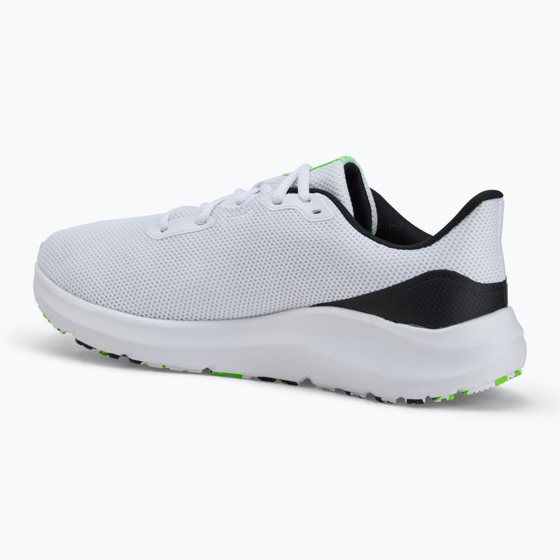 Men's running shoes Under Armour Charged Pursuit 4 white/black/hyper green 3