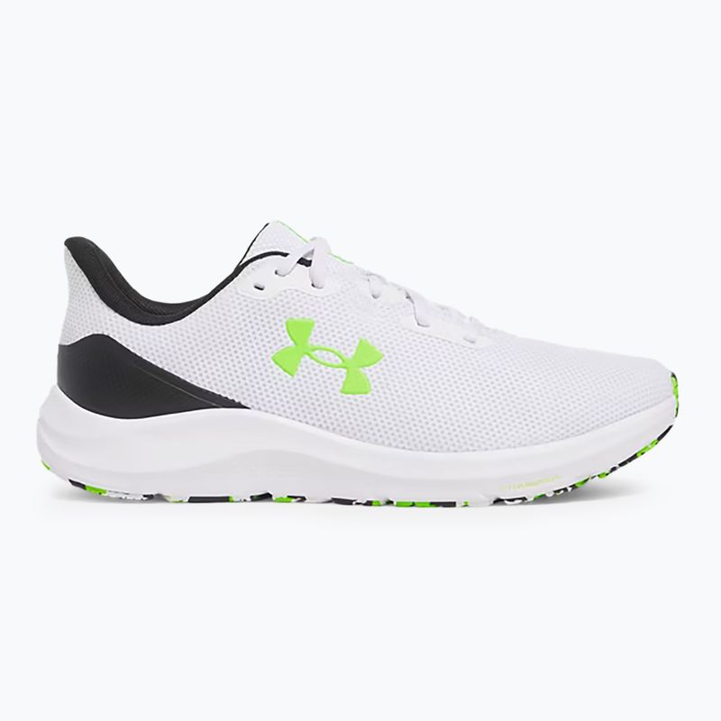Men's running shoes Under Armour Charged Pursuit 4 white/black/hyper green 8
