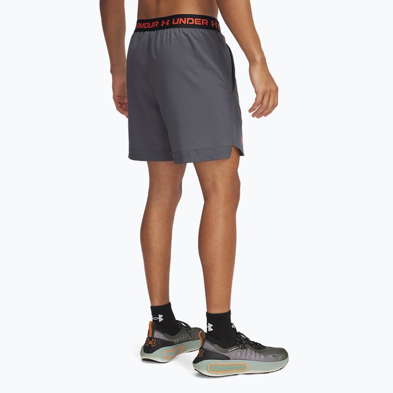 Men's training shorts Under Armour UA Vanish Woven 6in castlerock/fire/fire 3