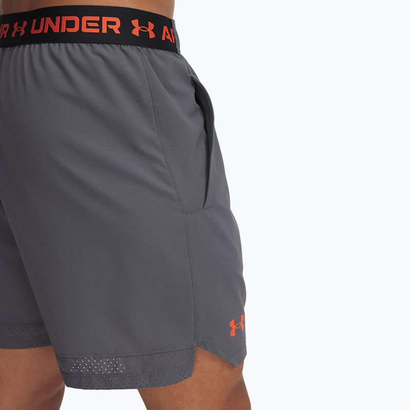 Men's training shorts Under Armour UA Vanish Woven 6in castlerock/fire/fire 4