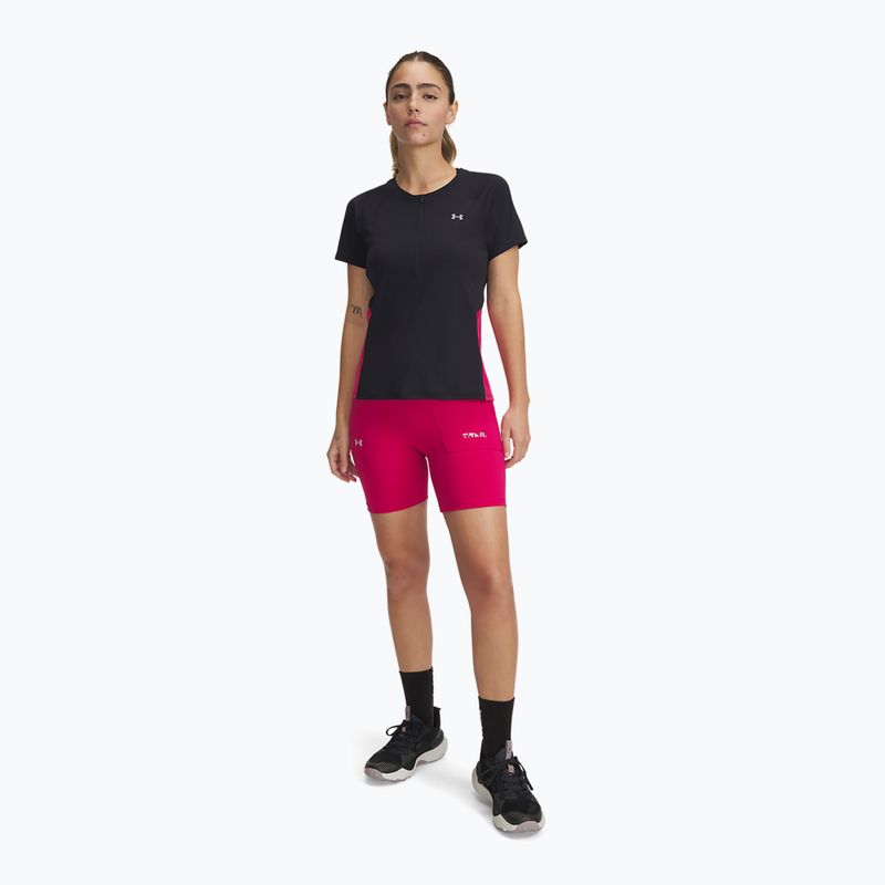 Women's shorts Under Armour Trail Run Fitted shaded fuchsia/black 6