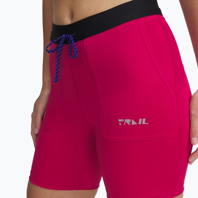 Women's shorts Under Armour Trail Run Fitted shaded fuchsia/black 8