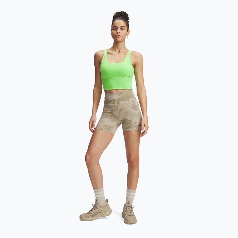Training bra Under Armour Project Rock Fitted Bra Tank cyber green / cyber green 2