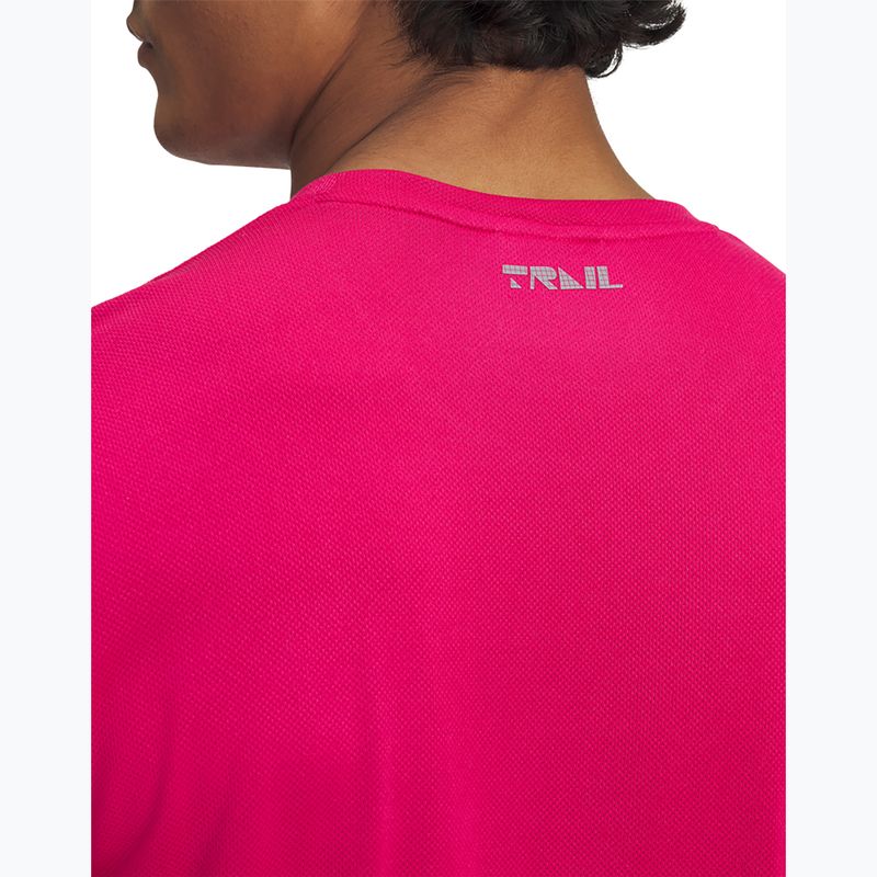 Men's running T-shirt Under Armour Trail Run shaded fuchsia/reflective 3