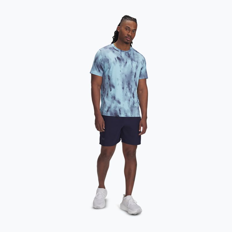 Men's running T-shirt Under Armour Launch Elite Print stream/reflective 2