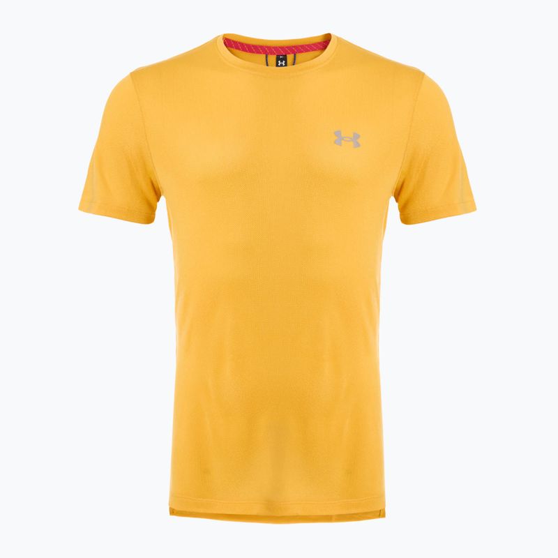 Men's running T-shirt Under Armour Trail Run noble gold/reflective