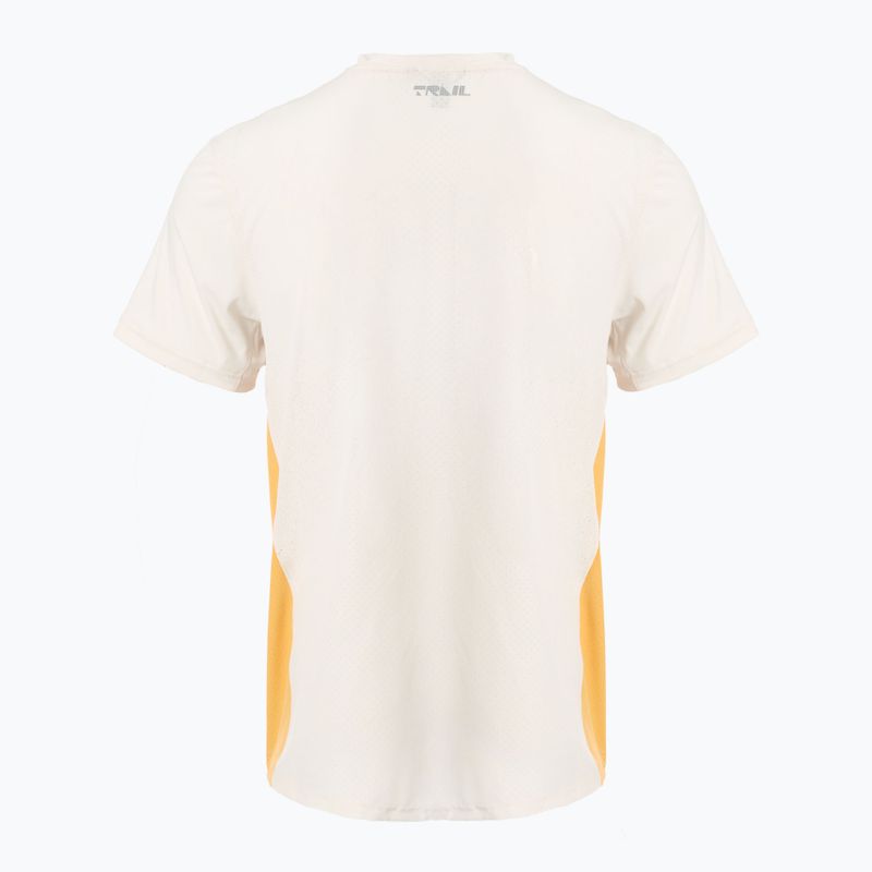 Men's running T-shirt Under Armour Trail Run Zip stone/noble gold/reflective 2