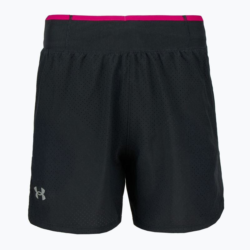Men's running shorts Under Armour Trail Run Launch black / reflective 4
