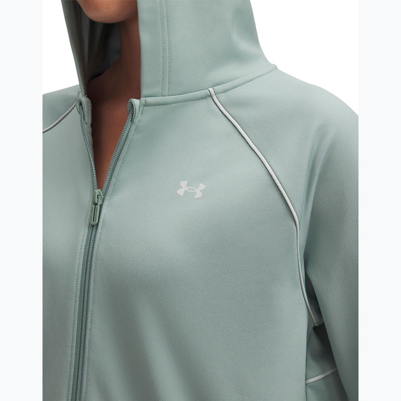 Under Armour Rival Tricot silica green/hydro green women's tracksuit 4