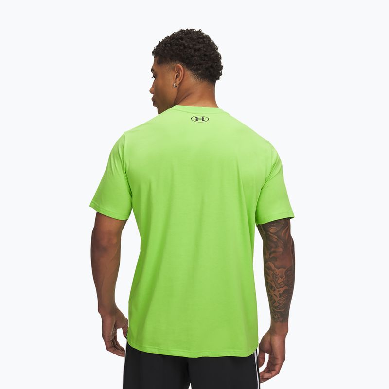 Men's training top Under Armour Project Rock Payoff Graphic cyber green/black 2