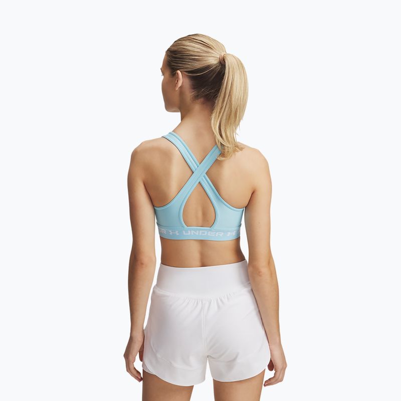 Training bra Under Armour Crossback Mid stream/white 2