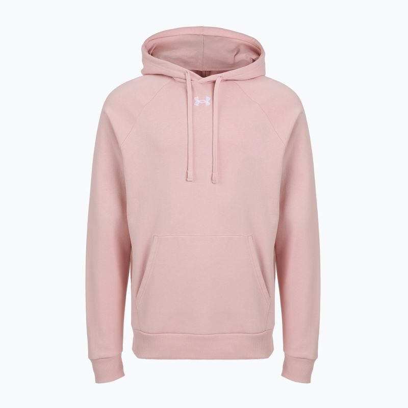 Men's sweatshirt Under Armour Rival Fleece Hoodie prime pink/white 3