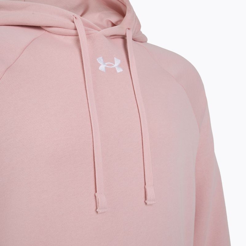 Men's sweatshirt Under Armour Rival Fleece Hoodie prime pink/white 6