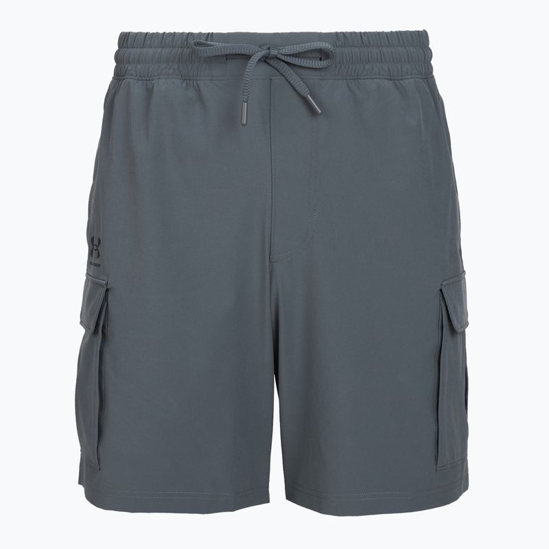 Men's training shorts Under Armour Vibe Woven Cargo castlerock/black 3