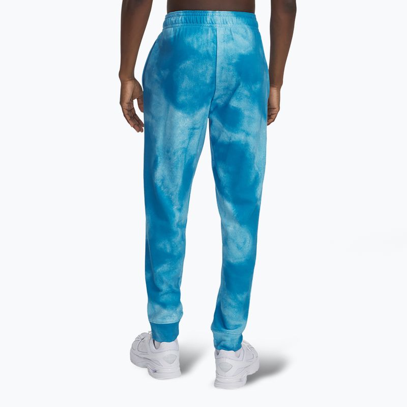 Men's trousers Under Armour Rival Terry Printed Jogger ether blue/onyx white 3