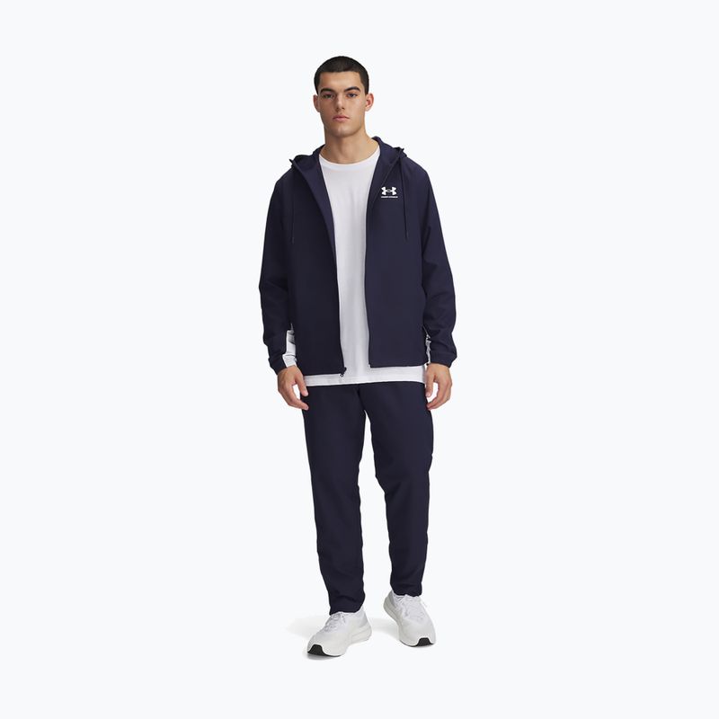 Men's trousers Under Armour Rival Woven Windbreaker Pant midnight navy/midnight navy/white 2