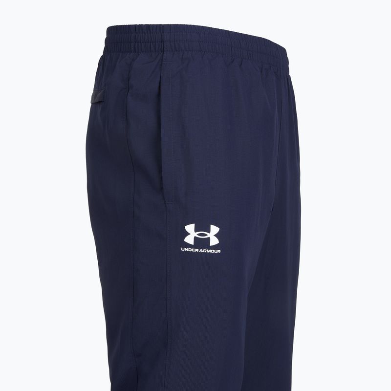 Men's trousers Under Armour Rival Woven Windbreaker Pant midnight navy/midnight navy/white 6