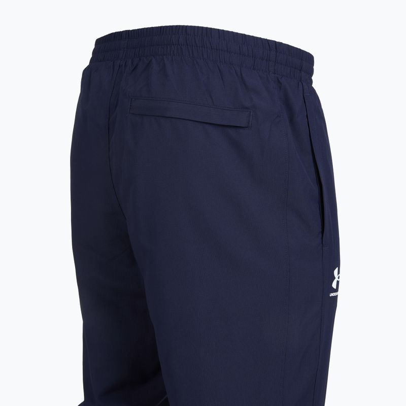 Men's trousers Under Armour Rival Woven Windbreaker Pant midnight navy/midnight navy/white 7