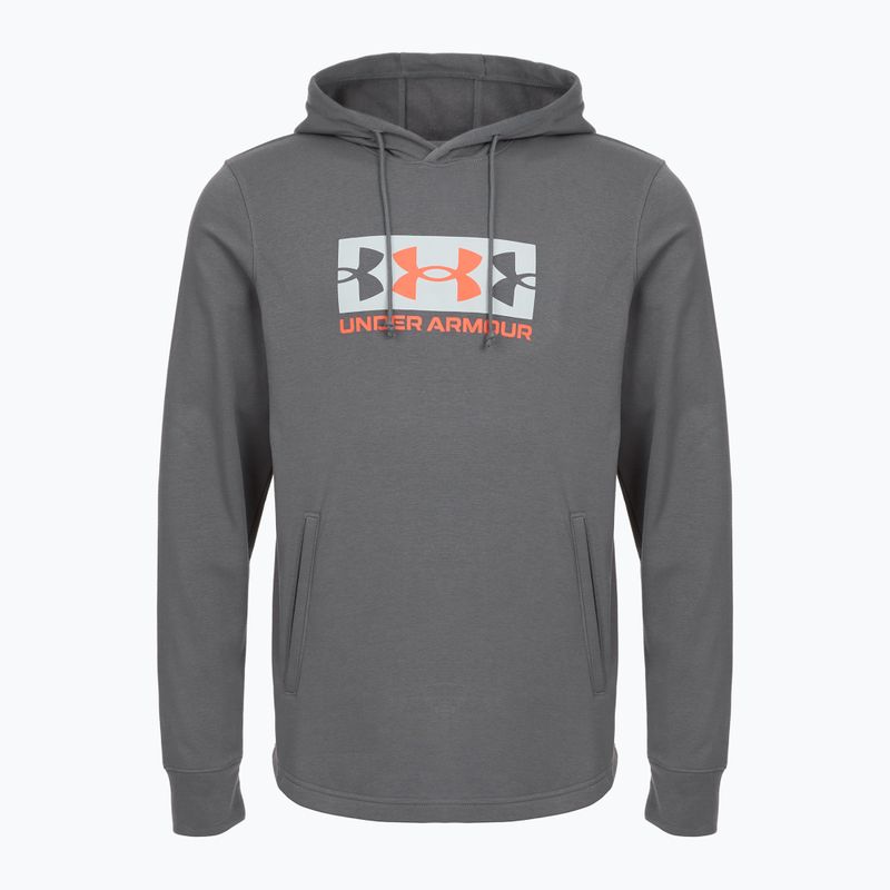 Men's sweatshirt Under Armour Rival Terry Logo castlerock/mod gray/fire 3
