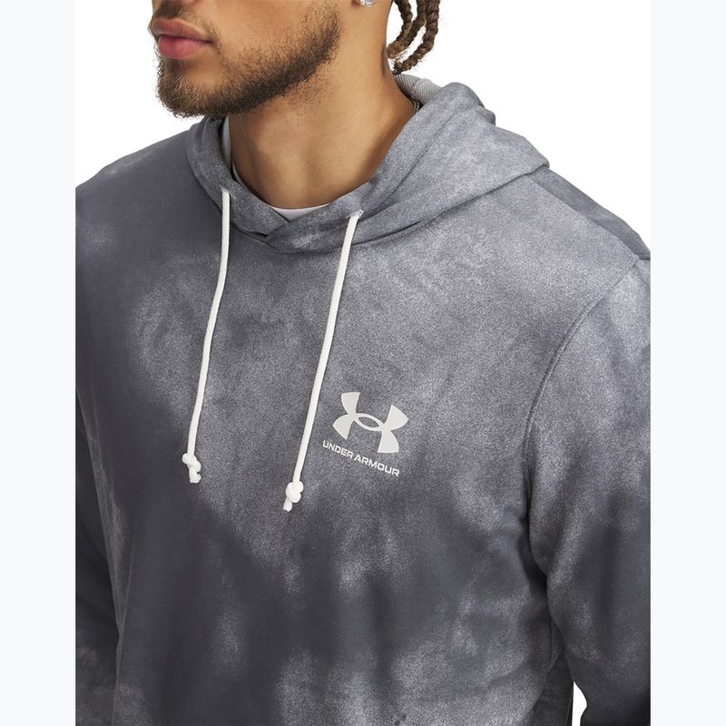 Men's sweatshirt Under Armour Rival Terry Printed castlerock/onyx white 3
