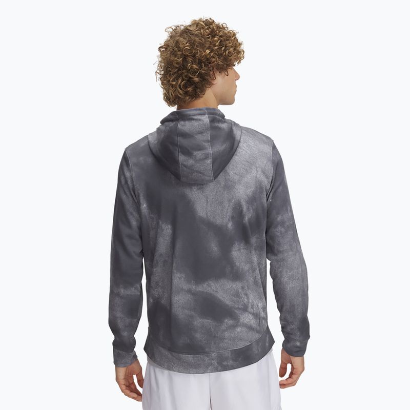 Men's sweatshirt Under Armour Rival Terry Printed FZ castlerock/onyx white 2