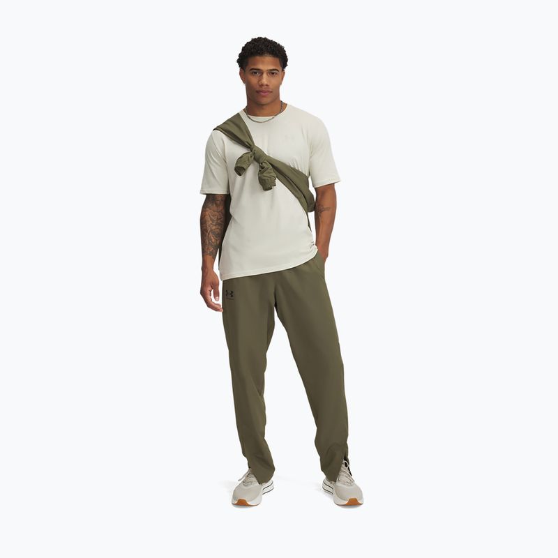 Men's training trousers Under Armour Rival Woven Windbreaker Pant marine od green/marine od green/black 2
