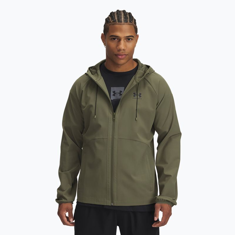 Training jacket Under Armour Vibe Woven marine od green/black