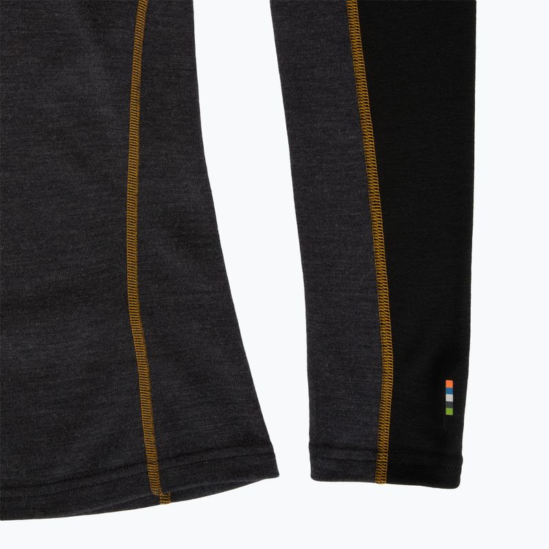 Men's thermal longsleeve Smartwool Classic Thermal Merino Base Layer Colorblock Crew Boxed charcoal/honey gold 7