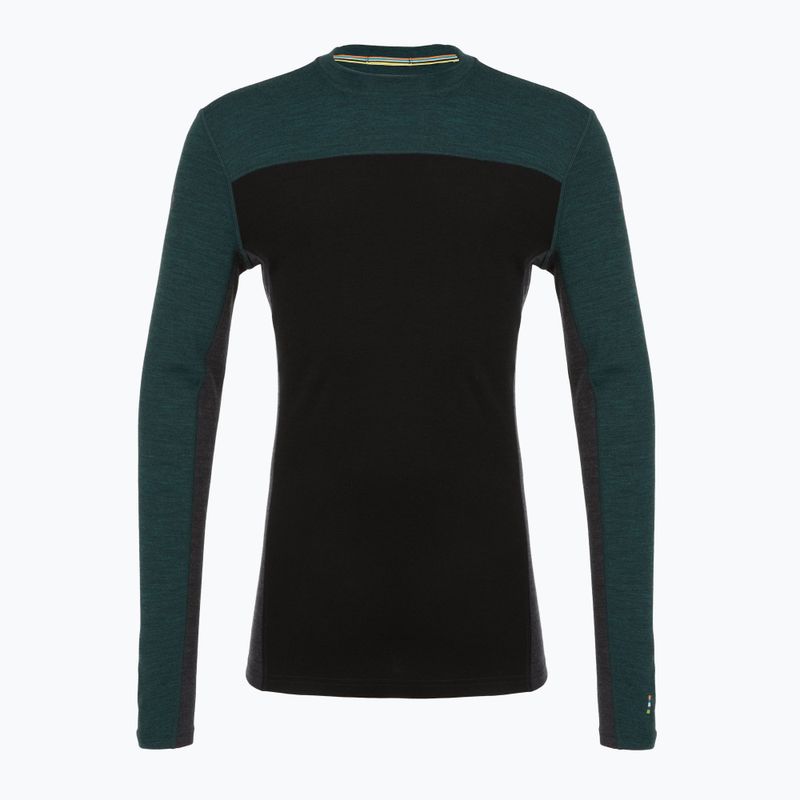 Men's thermal base layer sweatshirt Smartwool Classic Thermal Merino Base Layer Colorblock Crew Boxed twilling blue/black 3