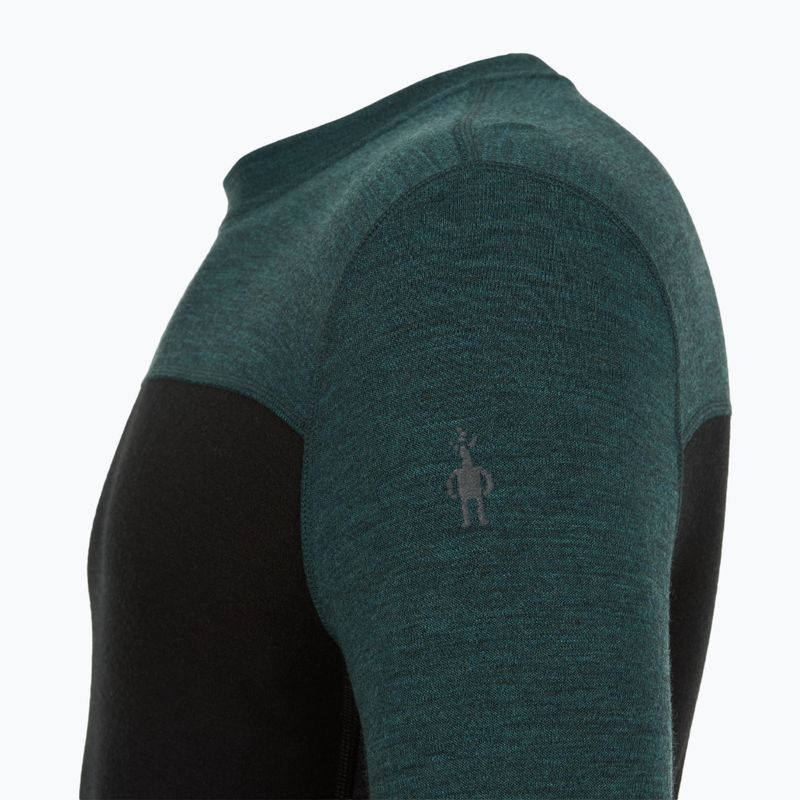 Men's thermal base layer sweatshirt Smartwool Classic Thermal Merino Base Layer Colorblock Crew Boxed twilling blue/black 5