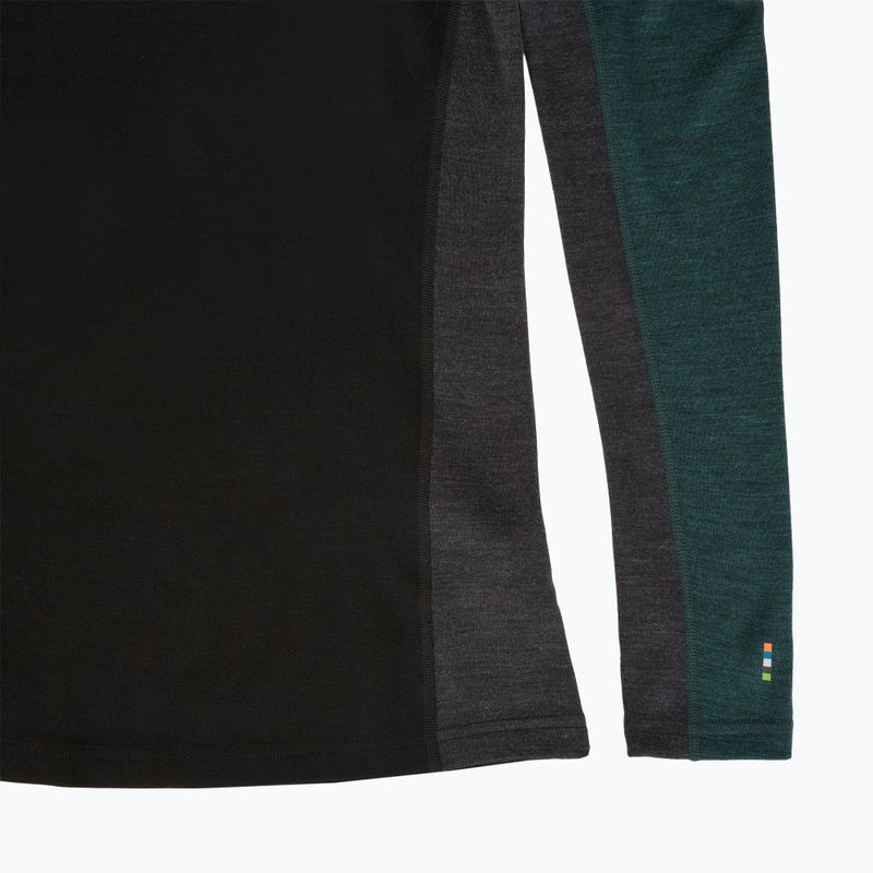 Men's thermal base layer sweatshirt Smartwool Classic Thermal Merino Base Layer Colorblock Crew Boxed twilling blue/black 6