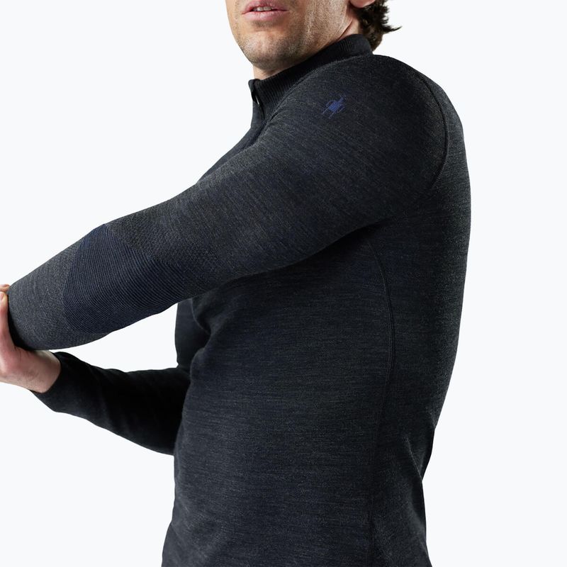 Men's thermal sweatshirt Smartwool Intraknit Thermal Merino Base Layer 1/4 Zip charcoal/nightfall blue 3