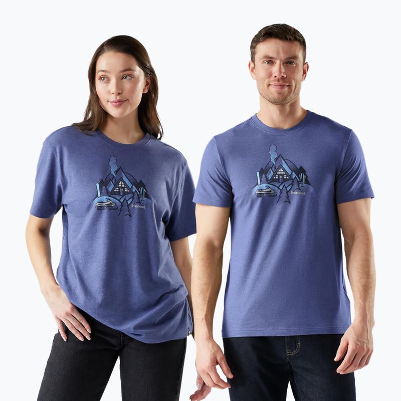 Trekking T-shirt męska Smartwool Alpine A-Frame Graphic Tee nightfall blue 2