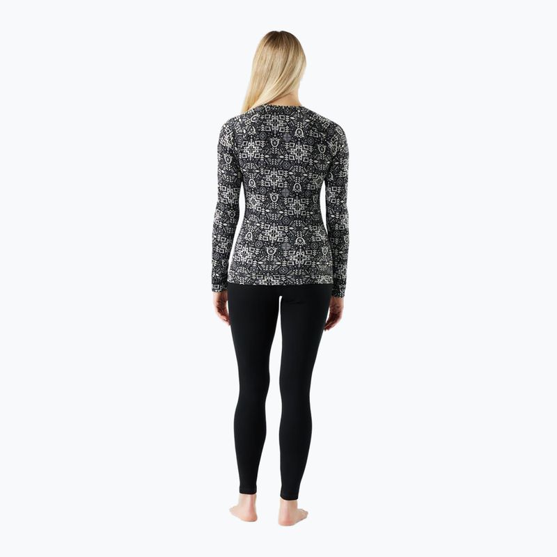 Women's thermal base layer Smartwool Merino 250 Baselayer Crew Boxed black deco floral 2