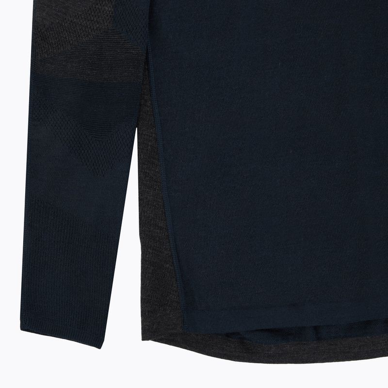 Men's thermal base layer sweatshirt Smartwool Intraknit Thermal Merino Baselayer Colorblock Crew deep navy/charcoal 3
