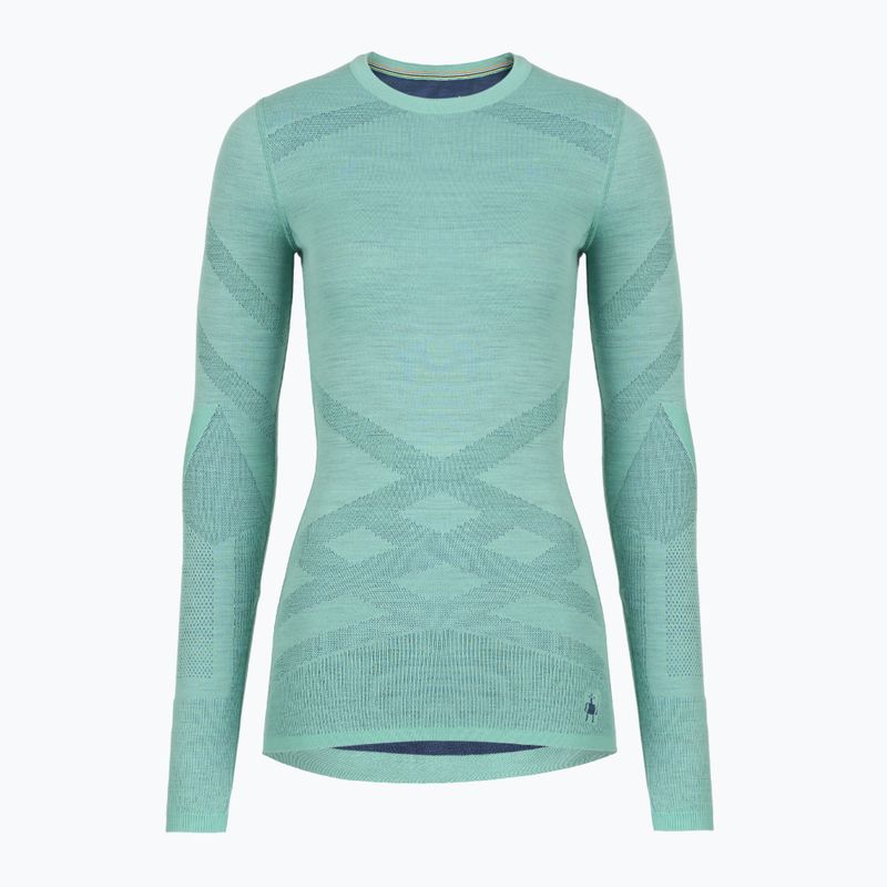 Women's thermal base layer sweatshirt Smartwool Intraknit Thermal Merino Baselayer Crew pacific blue/nightfall blue