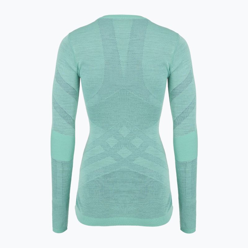 Women's thermal base layer sweatshirt Smartwool Intraknit Thermal Merino Baselayer Crew pacific blue/nightfall blue 2