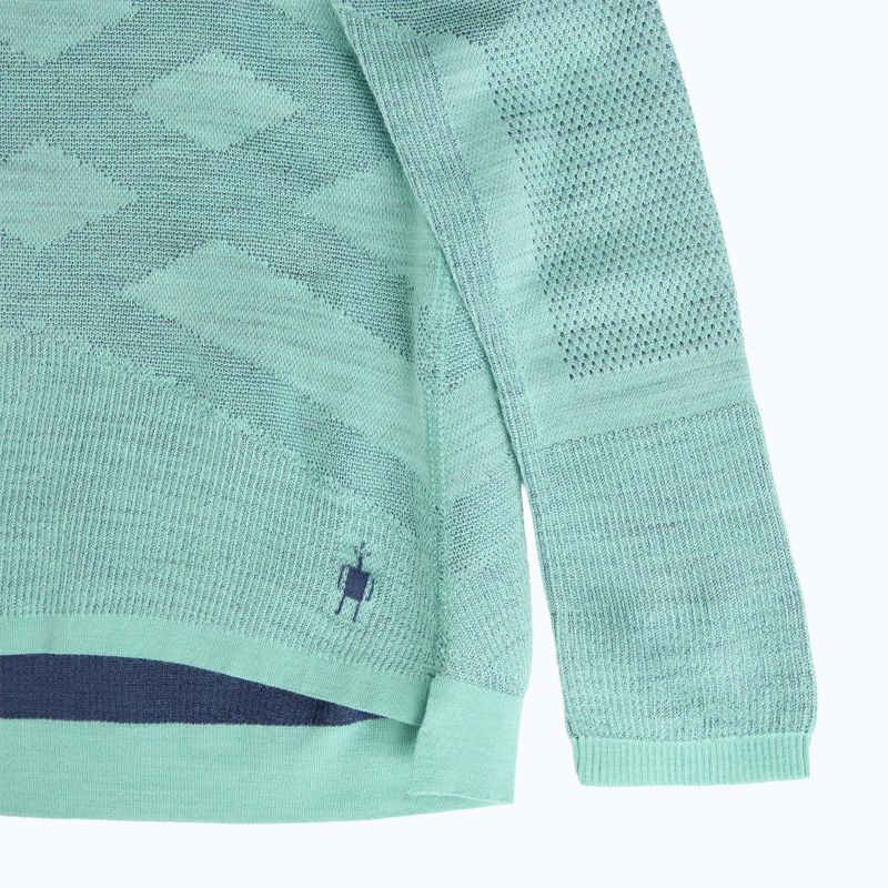 Women's thermal base layer sweatshirt Smartwool Intraknit Thermal Merino Baselayer Crew pacific blue/nightfall blue 4