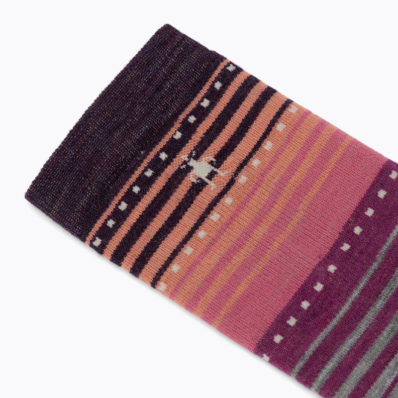 Women's socks Smartwool Everyday Stitch Stripe Crew fossil/purple 3