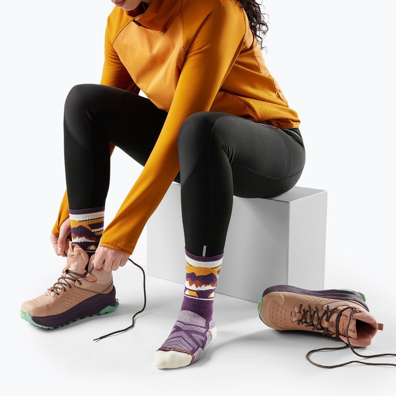 Women's socks Smartwool Hike Light Cushion New Pattern Crew prple ris 2