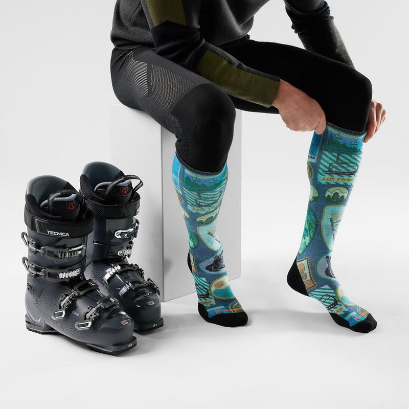 Ski socks Smartwool Ski Targeted Cushion Explorer Print OTC deep navy 2