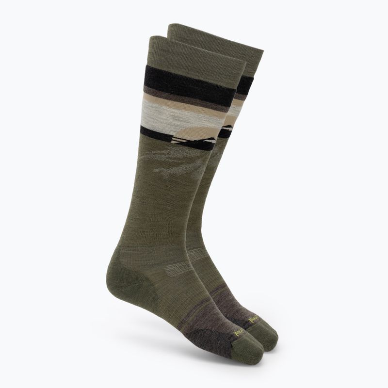 Smartwool Snowboard Targeted Cushion Mountain Sunrise OTC winter moss socks