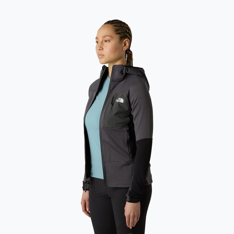 Women's sweatshirt The North Face Polartec Powergrid Stormgap Hoodie anthracite grey/bla 4