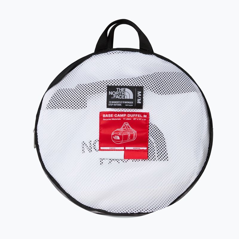 The North Face Base Camp Duffel M 71 l travel bag white/black/elevation red 2