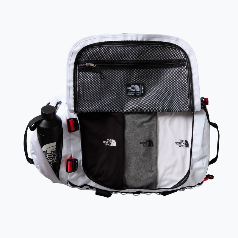 The North Face Base Camp Duffel M 71 l travel bag white/black/elevation red 4