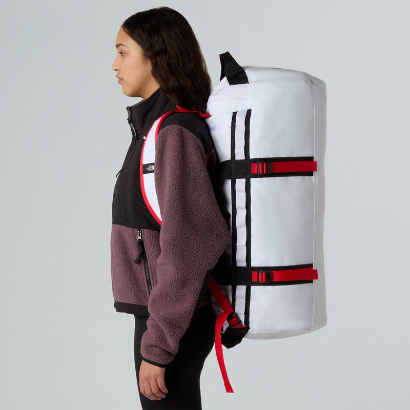 The North Face Base Camp Duffel M 71 l travel bag white/black/elevation red 6